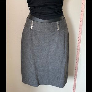 White House Black Market Grey Pencil Skirt